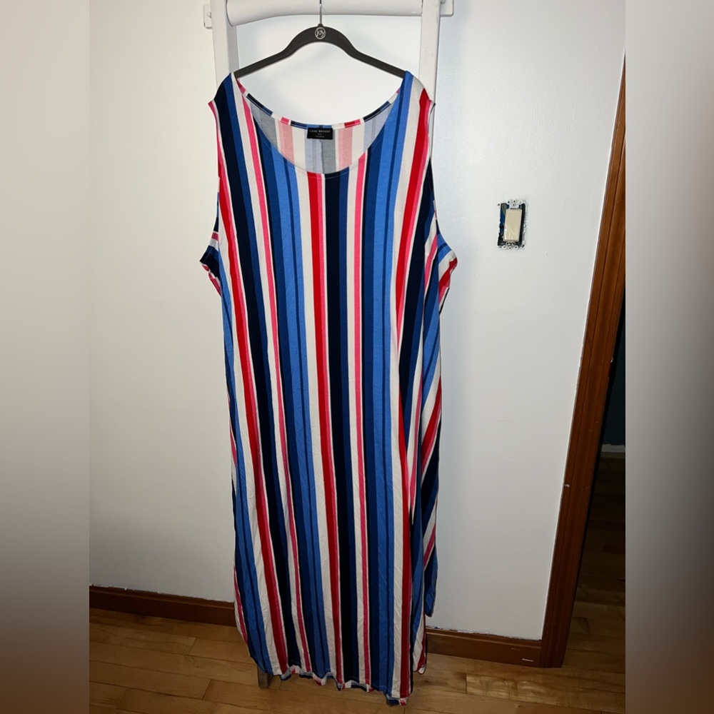 Lane Bryant Maxi Red White & Blue Dress